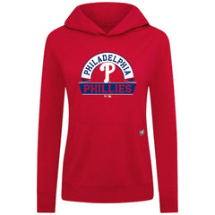 Philadelphia Phillies Levelwear Women's Relay Banner Arch Long Sleeve T-Shirt Hoodie - Red