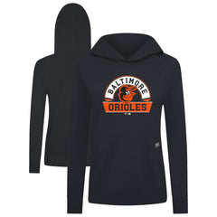 Baltimore Orioles Levelwear Women's Relay Banner Arch Long Sleeve T-Shirt Hoodie - Black