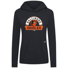 Baltimore Orioles Levelwear Women's Relay Banner Arch Long Sleeve T-Shirt Hoodie - Black