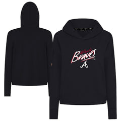 Atlanta Braves Levelwear Women's Sweet Sizzle Tri-Blend Hoodie - Black