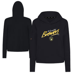 Milwaukee Brewers Levelwear Women's Sweet Sizzle Tri-Blend Hoodie - Black