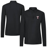 Texas Rangers Levelwear Women's Upright Insignia 2.0 Quarter-Zip Tri-Blend Top - Black