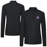 Chicago Cubs Levelwear Women's Upright Insignia 2.0 Quarter-Zip Tri-Blend Top - Black