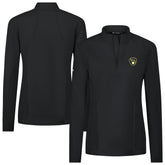 Milwaukee Brewers Levelwear Women's Upright Insignia 2.0 Quarter-Zip Tri-Blend Top - Black