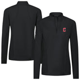 Cleveland Guardians Levelwear Women's Upright Insignia 2.0 Quarter-Zip Tri-Blend Top - Black