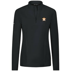 Houston Astros Levelwear Women's Upright Insignia 2.0 Quarter-Zip Tri-Blend Top - Black