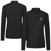 Boston Red Sox Levelwear Women's Upright Insignia 2.0 Quarter-Zip Tri-Blend Top - Black