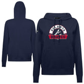 Atlanta Braves Levelwear Women's Adorn Banner Arch Hoodie - Navy