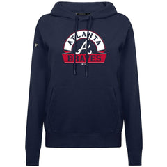 Atlanta Braves Levelwear Women's Adorn Banner Arch Hoodie - Navy