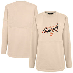 San Francisco Giants Levelwear Women's Oversized Beaudry Sizzle Top - Khaki