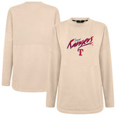 Texas Rangers Levelwear Women's Oversized Beaudry Sizzle Top - Khaki
