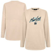 Miami Marlins Levelwear Women's Oversized Beaudry Sizzle Top - Khaki