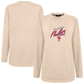 Philadelphia Phillies Levelwear Women's Oversized Beaudry Sizzle Top - Khaki