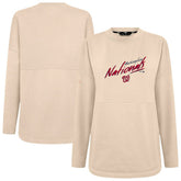 Washington Nationals Levelwear Women's Oversized Beaudry Sizzle Top - Khaki