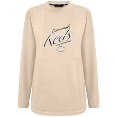Cincinnati Reds Levelwear Women's Oversized Beaudry Sizzle Top - Khaki