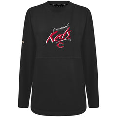 Cincinnati Reds Levelwear Women's Oversized Beaudry Sizzle Top - Black