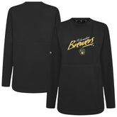 Milwaukee Brewers Levelwear Women's Oversized Beaudry Sizzle Top - Black