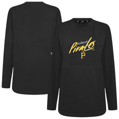Pittsburgh Pirates Levelwear Women's Oversized Beaudry Sizzle Top - Black