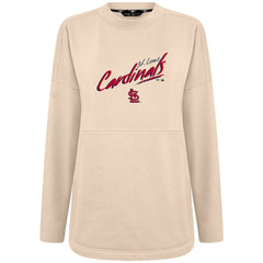 St. Louis Cardinals Levelwear Women's Oversized Beaudry Sizzle Top - Khaki