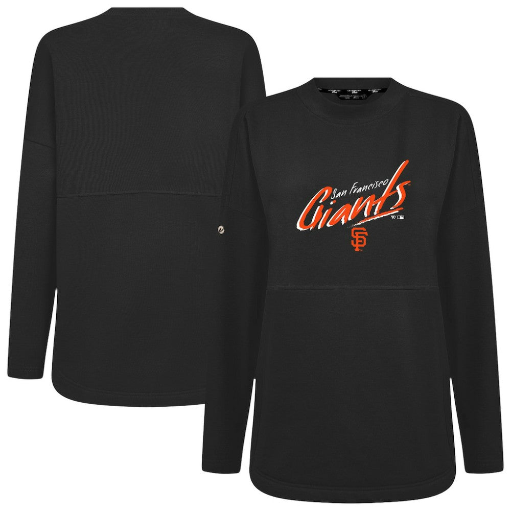 San Francisco Giants Levelwear Women's Oversized Beaudry Sizzle Top - Black