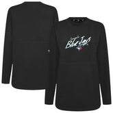 Toronto Blue Jays Levelwear Women's Oversized Beaudry Sizzle Top - Black