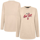 Boston Red Sox Levelwear Women's Oversized Beaudry Sizzle Top - Khaki