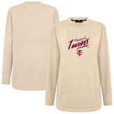 Minnesota Twins Levelwear Women's Oversized Beaudry Sizzle Top - Khaki