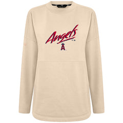 Los Angeles Angels Levelwear Women's Oversized Beaudry Sizzle Top - Khaki