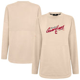 Cleveland Guardians Levelwear Women's Oversized Beaudry Sizzle Top - Khaki