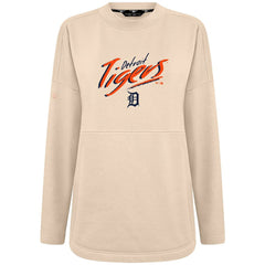 Detroit Tigers Levelwear Women's Oversized Beaudry Sizzle Top - Khaki