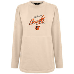 Baltimore Orioles Levelwear Women's Oversized Beaudry Sizzle Top - Khaki