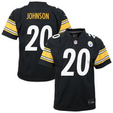 Kaleb Johnson Pittsburgh Steelers Youth Team Game Jersey - Black | Nike for sale