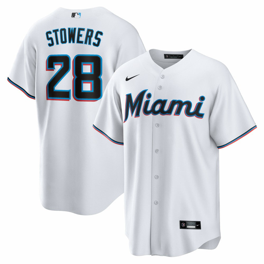 Kyle Stowers Miami Marlins Youth Home Replica Jersey - White | Nike