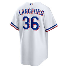 Wyatt Langford Texas Rangers Youth Home Replica Jersey - White | Nike