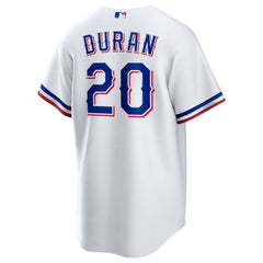 Ezequiel Duran Texas Rangers Youth Home Replica Jersey - White | Nike