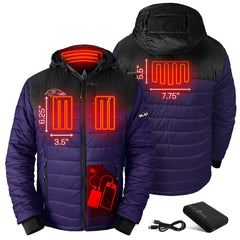 Baltimore Ravens ActionHeat 5V Battery Heated Full-Zip Hoodie Puffer Jacket - Purple discount