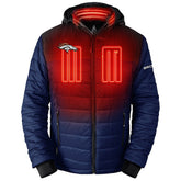 Denver Broncos ActionHeat 5V Battery Heated Colorblock Full-Zip Puffer Jacket - Black/Navy on sale