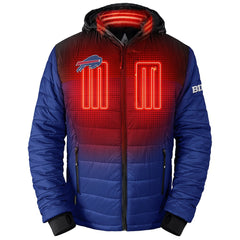 Buffalo Bills ActionHeat 5V Battery Heated Colorblock Full-Zip Puffer Jacket - Black/Royal for sale