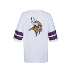 Minnesota Vikings Cuce Women's Rhinestone V-Neck Tunic - White cheap