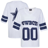 Dallas Cowboys Cuce Women's Rhinestone V-Neck Tunic - White sale