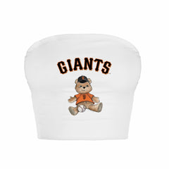 San Francisco Giants Tiny Turnip Women's Teddy Bear Crop Tube Top - White