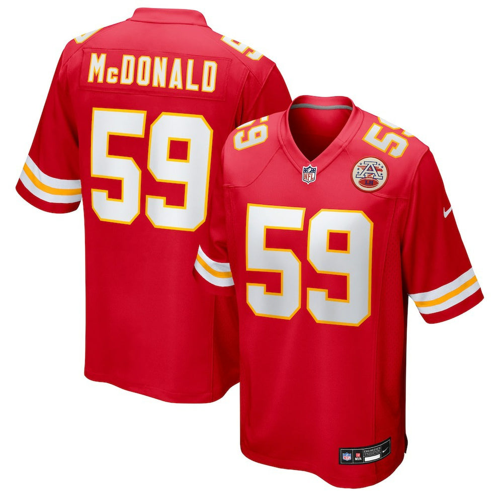 Cooper McDonald Kansas City Chiefs Team Game Jersey - Red | Nike online