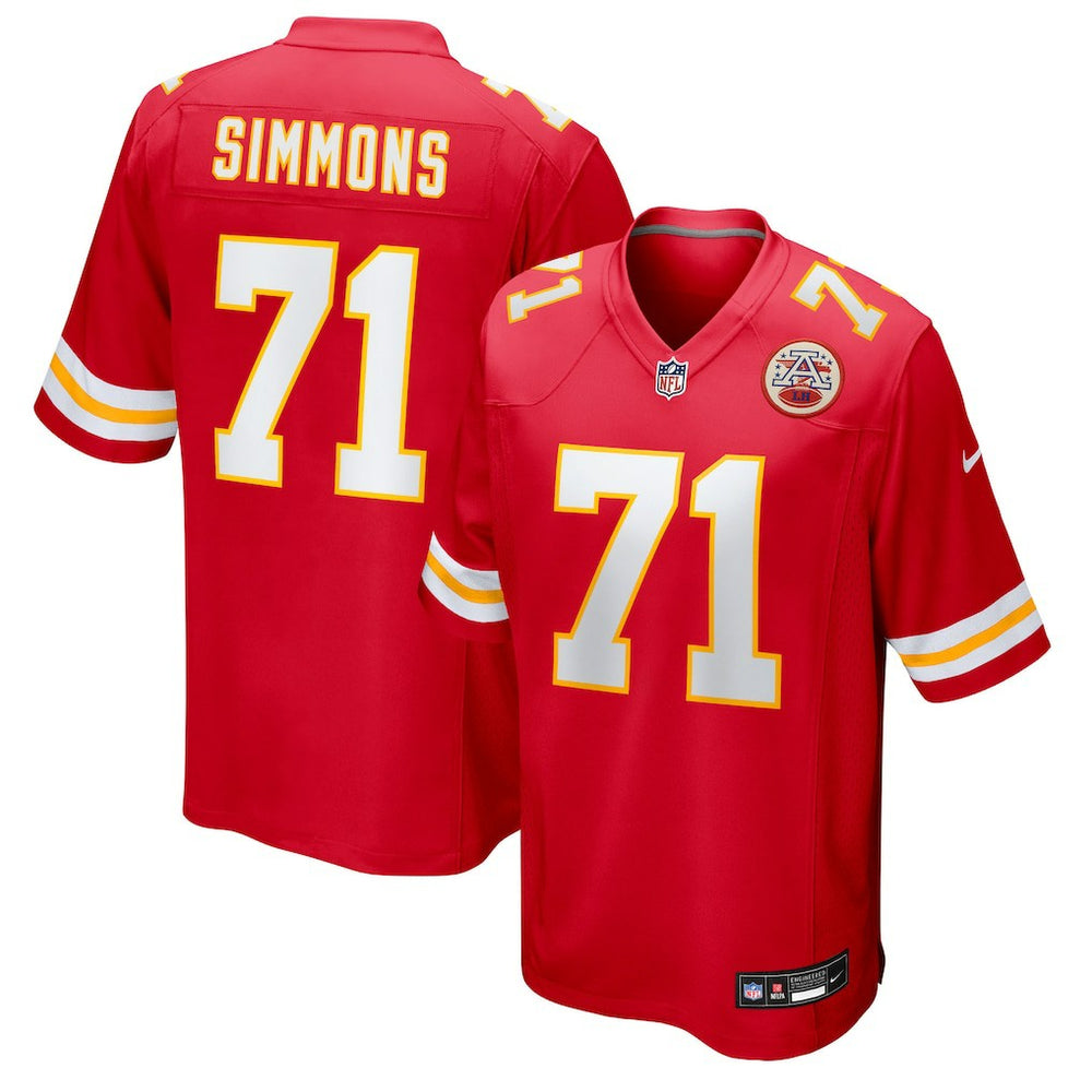 Josh Simmons Kansas City Chiefs Team Game Jersey - Red | Nike outlet