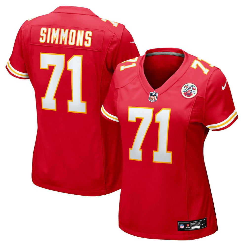 Josh Simmons Kansas City Chiefs Women's Team Game Jersey - Red | Nike online