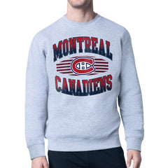 Montreal Canadiens Starter Team Grit Graphic Fleece Pullover Sweatshirt Gray