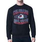 Colorado Avalanche Starter Team Grit Graphic Fleece Pullover Sweatshirt Navy