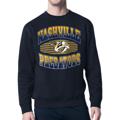 Nashville Predators Starter Team Grit Graphic Fleece Pullover Sweatshirt Navy