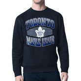 Toronto Maple Leafs Starter Team Grit Graphic Fleece Pullover Sweatshirt Navy