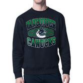 Vancouver Canucks Starter Team Grit Graphic Fleece Pullover Sweatshirt Navy