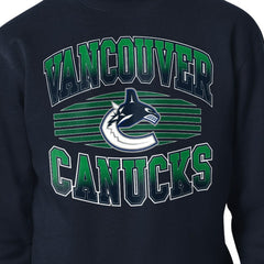 Vancouver Canucks Starter Team Grit Graphic Fleece Pullover Sweatshirt Navy